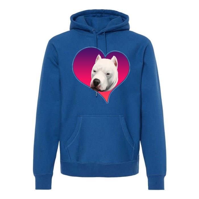 Dogs 365 Dogo Argentino Dog Pink Heart Love Gift Gift Premium Hoodie