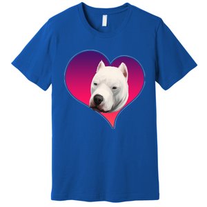 Dogs 365 Dogo Argentino Dog Pink Heart Love Gift Gift Premium T-Shirt