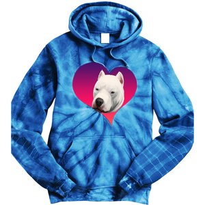 Dogs 365 Dogo Argentino Dog Pink Heart Love Gift Gift Tie Dye Hoodie