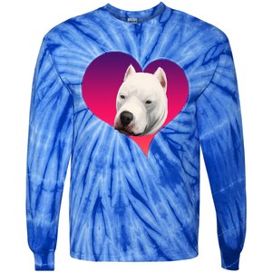 Dogs 365 Dogo Argentino Dog Pink Heart Love Gift Gift Tie-Dye Long Sleeve Shirt