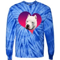 Dogs 365 Dogo Argentino Dog Pink Heart Love Gift Gift Tie-Dye Long Sleeve Shirt