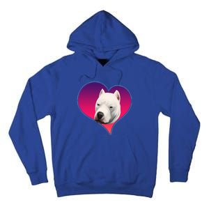 Dogs 365 Dogo Argentino Dog Pink Heart Love Gift Gift Tall Hoodie