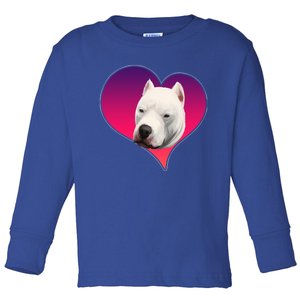 Dogs 365 Dogo Argentino Dog Pink Heart Love Gift Gift Toddler Long Sleeve Shirt