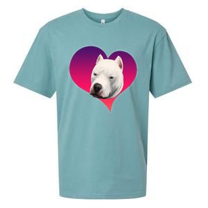 Dogs 365 Dogo Argentino Dog Pink Heart Love Gift Gift Sueded Cloud Jersey T-Shirt