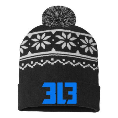 Detroit 313 USA-Made Snowflake Beanie