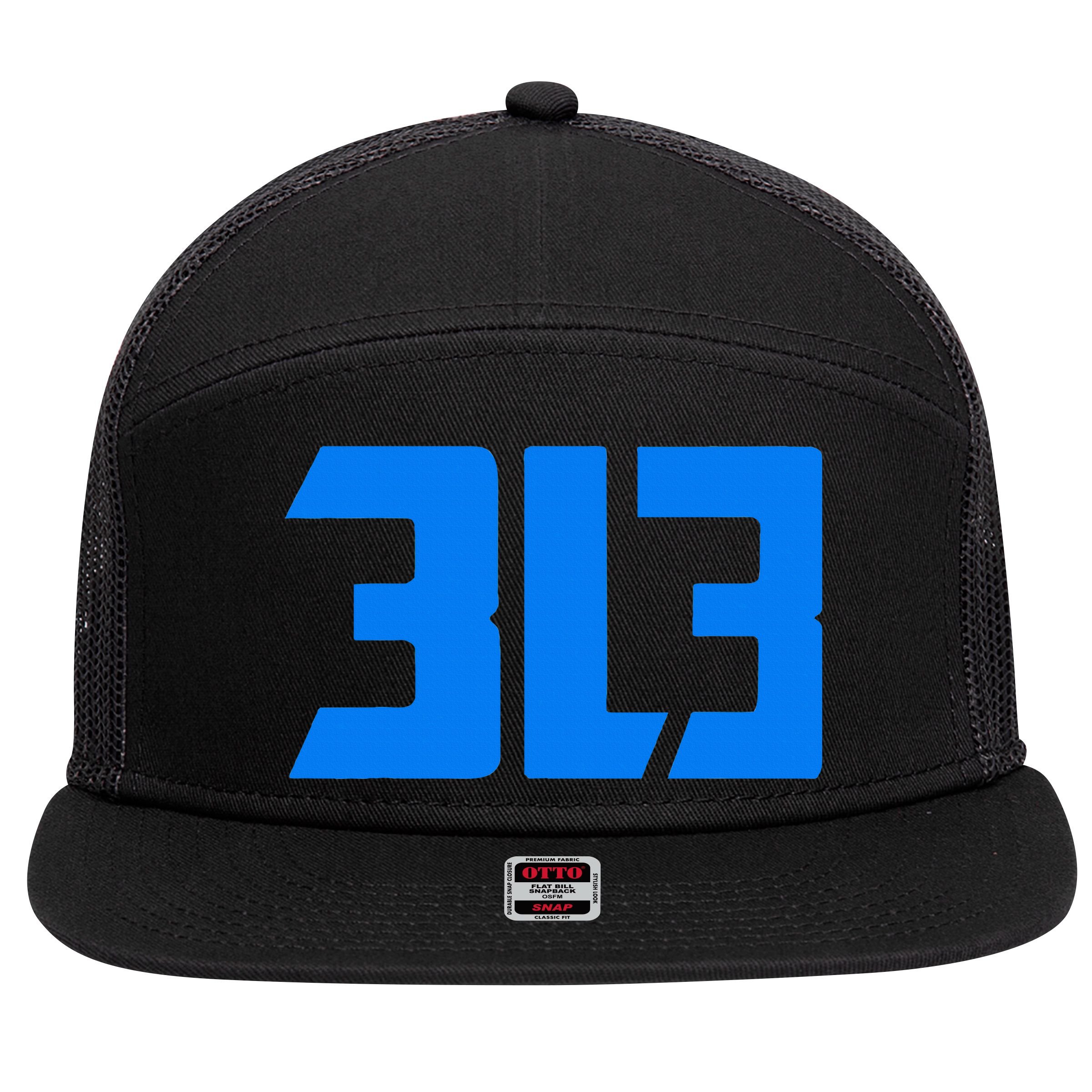 Detroit 313 7 Panel Mesh Trucker Snapback Hat