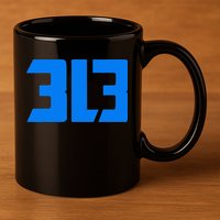 Detroit 313 11oz C Handle Ceramic Mug