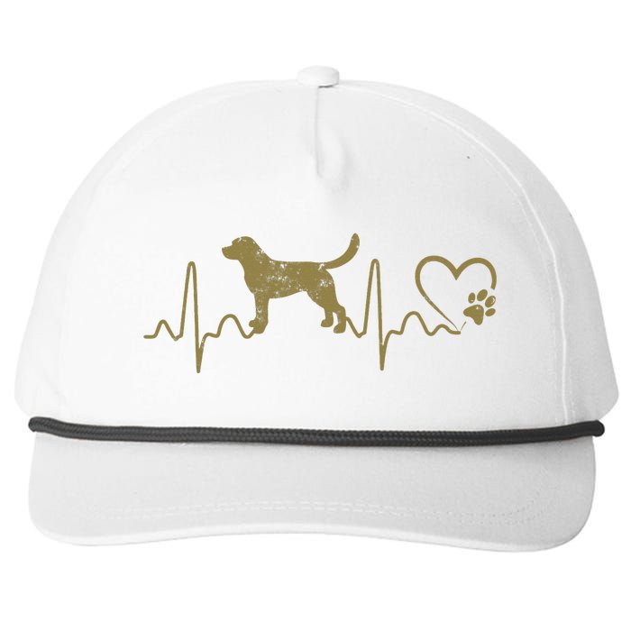 Dogs 365 Heartbeat Labrador Retriever Dog Rescue Lifeline Snapback Five-Panel Rope Hat