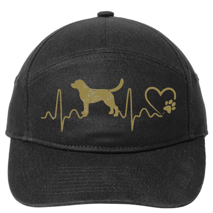 Dogs 365 Heartbeat Labrador Retriever Dog Rescue Lifeline 7-Panel Snapback Hat