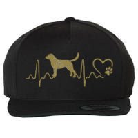 Dogs 365 Heartbeat Labrador Retriever Dog Rescue Lifeline Wool Snapback Cap