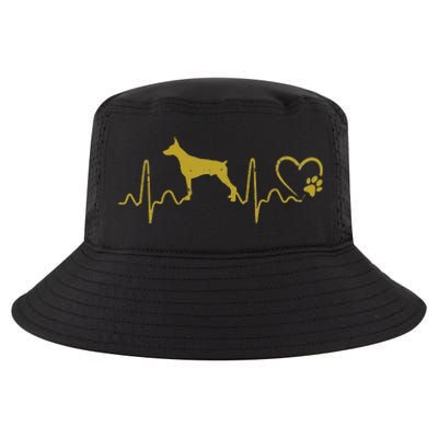 Dogs 365 Heartbeat Doberman Pinscher Dog Rescue Lifeline Cool Comfort Performance Bucket Hat