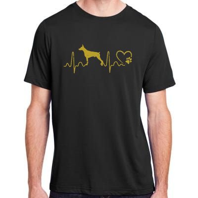 Dogs 365 Heartbeat Doberman Pinscher Dog Rescue Lifeline Adult ChromaSoft Performance T-Shirt