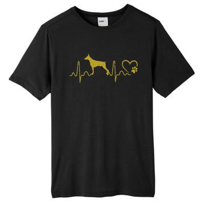 Dogs 365 Heartbeat Doberman Pinscher Dog Rescue Lifeline Tall Fusion ChromaSoft Performance T-Shirt