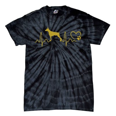 Dogs 365 Heartbeat Doberman Pinscher Dog Rescue Lifeline Tie-Dye T-Shirt