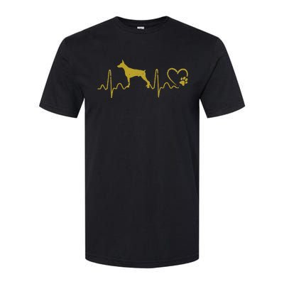 Dogs 365 Heartbeat Doberman Pinscher Dog Rescue Lifeline Softstyle CVC T-Shirt