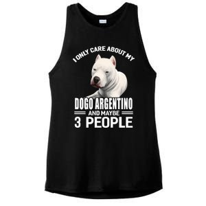 Dogs 365 I Care About My Dogo Argentino And Maybe 3 People Great Gift Ladies PosiCharge Tri-Blend Wicking Tank