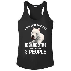 Dogs 365 I Care About My Dogo Argentino And Maybe 3 People Great Gift Ladies PosiCharge Competitor Racerback Tank