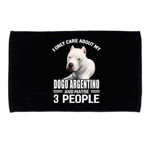 Dogs 365 I Care About My Dogo Argentino And Maybe 3 People Great Gift Microfiber Hand Towel