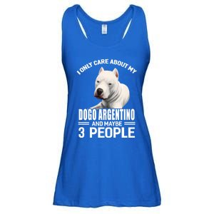 Dogs 365 I Care About My Dogo Argentino And Maybe 3 People Great Gift Ladies Essential Flowy Tank