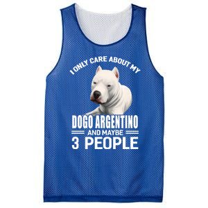 Dogs 365 I Care About My Dogo Argentino And Maybe 3 People Great Gift Mesh Reversible Basketball Jersey Tank