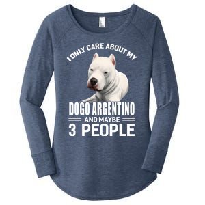 Dogs 365 I Care About My Dogo Argentino And Maybe 3 People Great Gift Women's Perfect Tri Tunic Long Sleeve Shirt