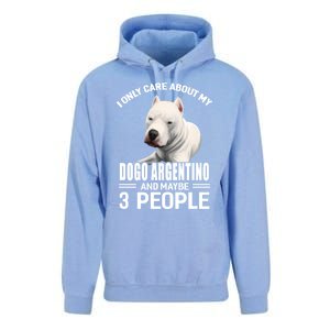 Dogs 365 I Care About My Dogo Argentino And Maybe 3 People Great Gift Unisex Surf Hoodie