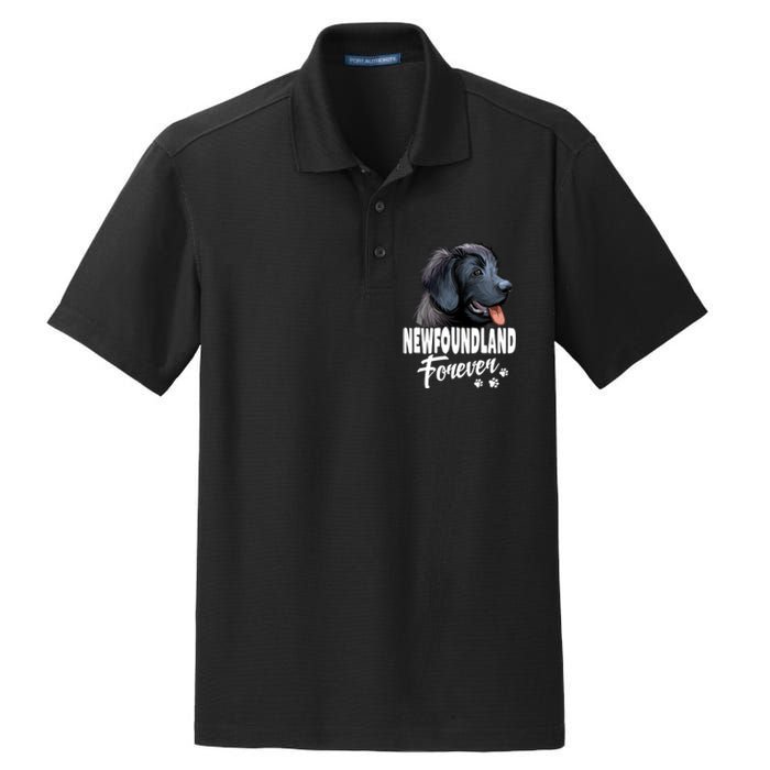 Dogs 365 Newfoundland Forever Cute Dog Lover Gift Dry Zone Grid Polo