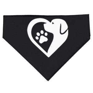 Dogs 365 Paw Rescue Animal Dog Heart Love Dog USA-Made Doggie Bandana