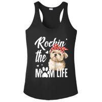 Dogs 365 Rockin The Shih Tzu Mom Life Dog Lover Ladies PosiCharge Competitor Racerback Tank