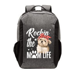 Dogs 365 Rockin The Shih Tzu Mom Life Dog Lover Vector Backpack