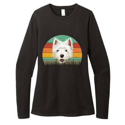 Dogs 365 Retro Cairn Terrier Dog Vintage Style Cool Gift Womens CVC Long Sleeve Shirt