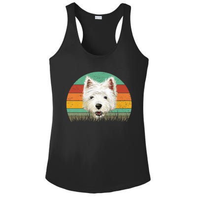 Dogs 365 Retro Cairn Terrier Dog Vintage Style Cool Gift Ladies PosiCharge Competitor Racerback Tank