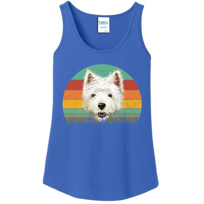 Dogs 365 Retro Cairn Terrier Dog Vintage Style Cool Gift Ladies Essential Tank