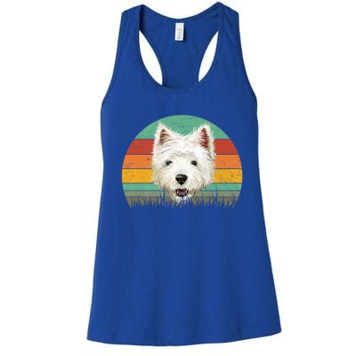 Dogs 365 Retro Cairn Terrier Dog Vintage Style Cool Gift Women's Racerback Tank