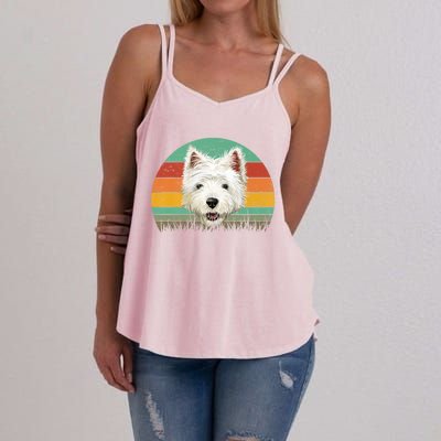 Dogs 365 Retro Cairn Terrier Dog Vintage Style Cool Gift Women's Strappy Tank