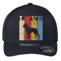 Dogs 365 Retro Love Boston Terrier Dog Vintage Gift Flexfit Unipanel Trucker Cap