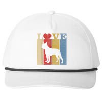 Dogs 365 Retro Love Boston Terrier Dog Vintage Gift Snapback Five-Panel Rope Hat