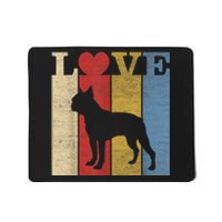 Dogs 365 Retro Love Boston Terrier Dog Vintage Gift Mousepad