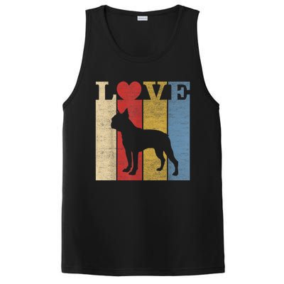 Dogs 365 Retro Love Boston Terrier Dog Vintage Gift PosiCharge Competitor Tank