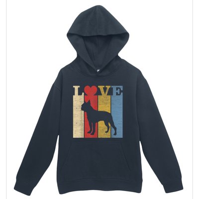 Dogs 365 Retro Love Boston Terrier Dog Vintage Gift Urban Pullover Hoodie