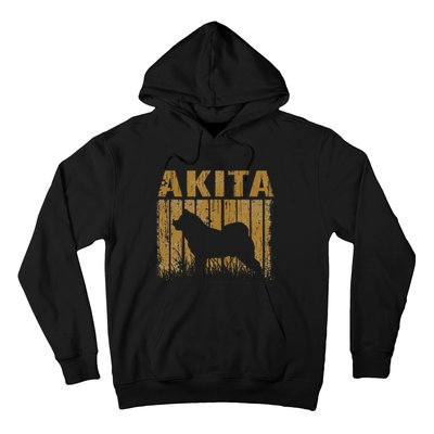 Dogs 365 Retro Akita Dog Vintage Animal Hoodie