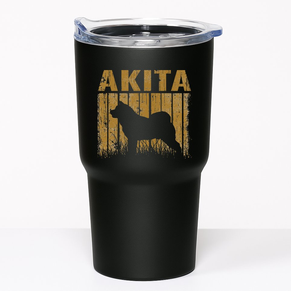 Dogs 365 Retro Akita Dog Vintage Animal Tumbler