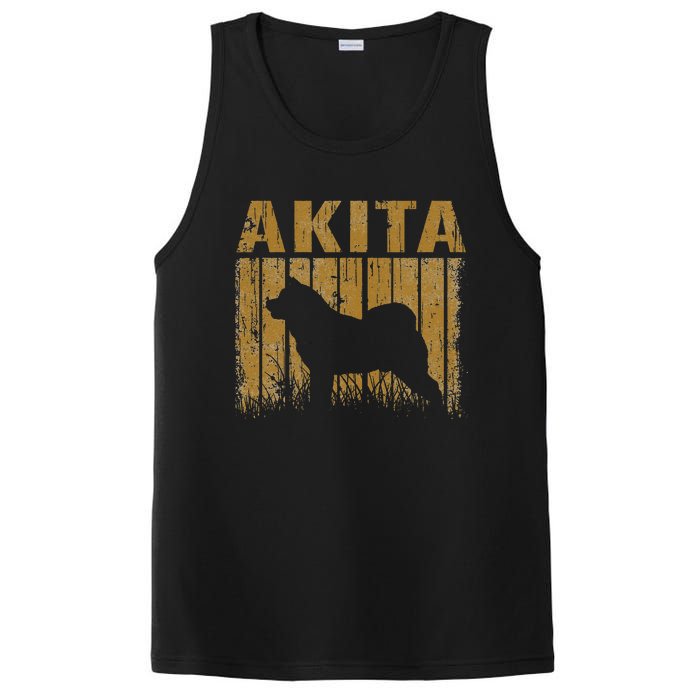 Dogs 365 Retro Akita Dog Vintage Animal PosiCharge Competitor Tank