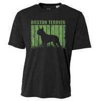 Dogs 365 Retro Boston Terrier Dog Vintage Gift Cooling Performance Crew T-Shirt