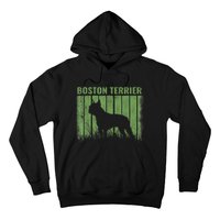 Dogs 365 Retro Boston Terrier Dog Vintage Gift Hoodie