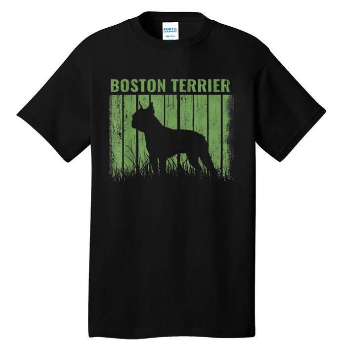 Dogs 365 Retro Boston Terrier Dog Vintage Gift Tall T-Shirt