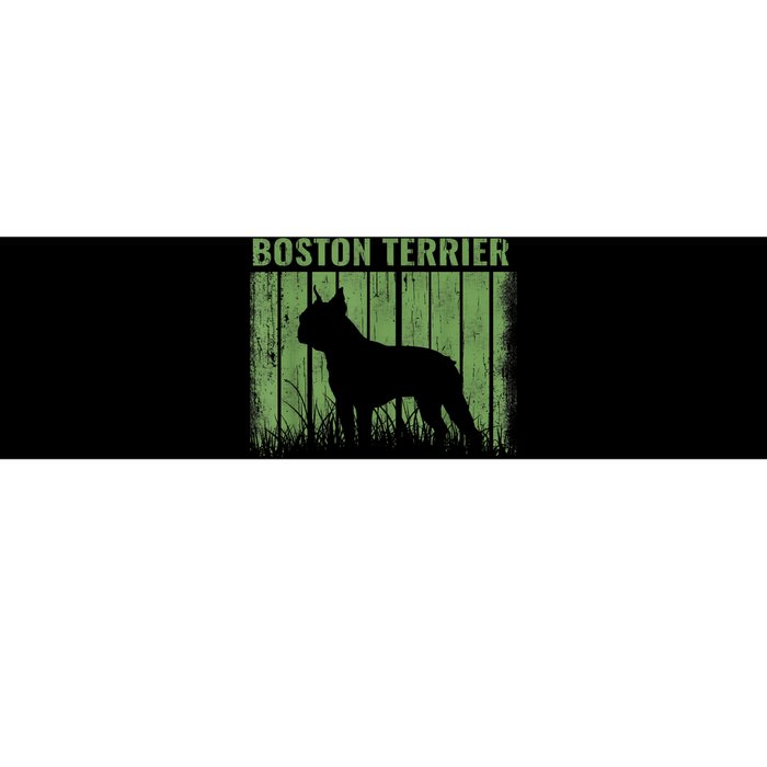 Dogs 365 Retro Boston Terrier Dog Vintage Gift Bumper Sticker