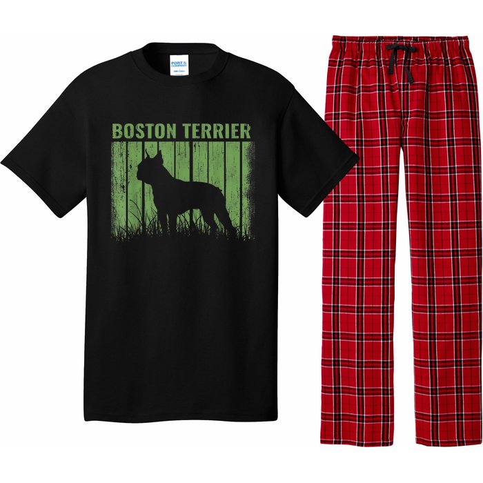 Dogs 365 Retro Boston Terrier Dog Vintage Gift Pajama Set