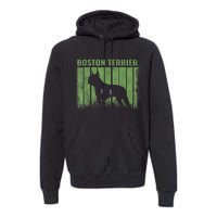 Dogs 365 Retro Boston Terrier Dog Vintage Gift Premium Hoodie