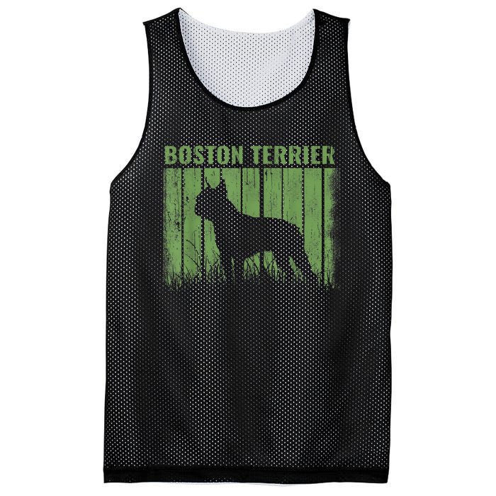 Dogs 365 Retro Boston Terrier Dog Vintage Gift Mesh Reversible Basketball Jersey Tank